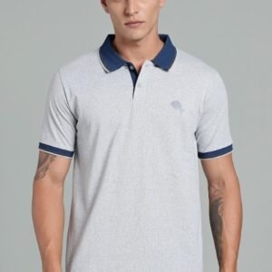PR3 SS 004 ||  Grey || 100% Cotton Polo T-Shirt