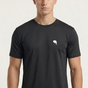 RHSO2A || BLACK|| Round Neck Half Sleeve