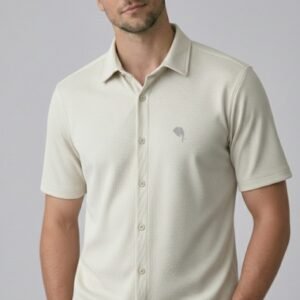 TS001 ||WHITE|| HalfSleeve Shirts || 100% Cotton