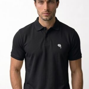 PR3 SS 008 C||BLACK|| 100% Cotton Polo T-Shirt