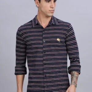 PR3-08||NAVY STRIPES|| Full Sleeve Shirt