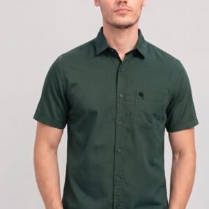 LS005||OLIVE|| Half Sleeve Shirts || 100% Cotton